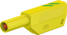 4 mm plug, solder connection, 0.75-2.5 mm², CAT III, yellow/green, 22.2657-20