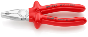 Combination Pliers chrome plated with dipped insulation, VDE-tested 180 mm