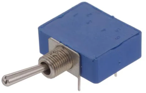 Toggle switch, metal, 2 pole, latching, On-On, 2 A/250 VAC, 4 A/125 VAC, 4 A/30 VDC, silver-plated, 21146NA
