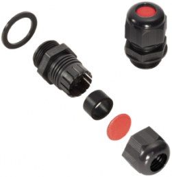 Cable gland, M20, 24/24 mm, Clamping range 6 to 12 mm, IP54, black, 1461140000