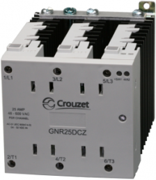 Solid state relay, 600 VAC, zero voltage switching, 4-32 VDC, 25 A, DIN rail, GNR25DCZ