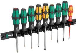VDE screwdriver kit, PH2, PZ1, PZ2, T20, T25, 0.6 mm, 0.8 mm, 1 mm, 1.2 mm, Phillips/Pozidriv/slotted/TORX, 05051012001