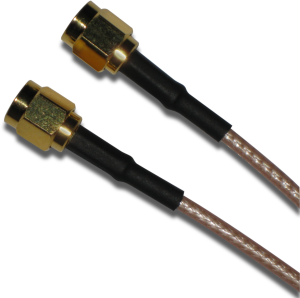 Coaxial Cable, SMA plug (straight) to SMA plug (straight), 50 Ω, RG-316/U, grommet black, 305 mm, 135101-01-12.00