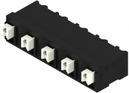 PCB terminal, 5 pole, pitch 7.62 mm, AWG 28-14, 12 A, spring-clamp connection, black, 1869290000