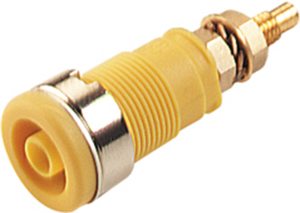 4 mm socket, screw connection, mounting Ø 12.2 mm, CAT III, yellow, SEB 2600 G M4 GE
