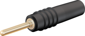 1 mm plug, solder connection, 0.25 mm², black, 22.2602-21