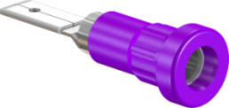 4 mm socket, flat plug connection, mounting Ø 6.8 mm, purple, 23.1015-26