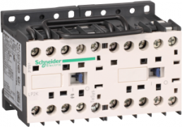 Reversing contactor, 3 pole, 12 A, 400 V, 3 Form A (N/O), coil 24 VDC, screw connection, LP2K1201BD3