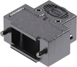 D-Sub connector housing, size: 1 (DE), straight 180°, cable Ø 1.5 to 7.5 mm, thermoplastic, shielded, silver, 09670090483
