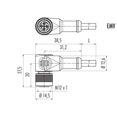 77 3534 0000 50708 0500 binder Sensor-Actuator Cables Image 2