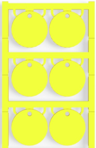 Polyamide Device marker, (L x W) 30 x 30 mm, yellow, 60 pcs