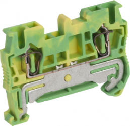 Ground terminal, 2 pole, 0.08-2.5 mm², clamping points: 2, green/yellow, spring balancer connection