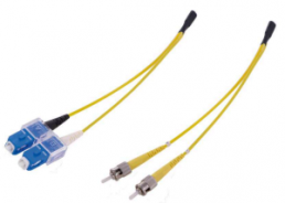 FO duplex patch cable, SC to 2x ST, 2 m, G657A1, singlemode 9/125 µm