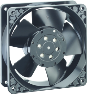 AC axial fan, 115 V, 119 x 119 x 38 mm, 180 m³/h, 50 dB, sintec slide bearing, ebm-papst, 4600 N