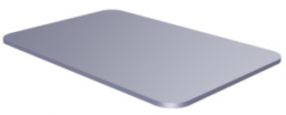 Stainless steel label, (L x W) 26.8 x 18 mm, silver, 200 pcs