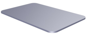 Stainless steel label, (L x W) 26.8 x 18 mm, silver, 1 pcs