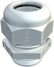 Cable gland, PG11, 22 mm, Clamping range 3.5 to 10 mm, IP68, light gray, 2024721