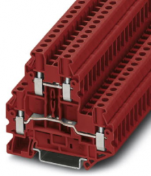 Through terminal block, screw connection, 0.14-6.0 mm², 4 pole, 30 A, 8 kV, red, 3046786