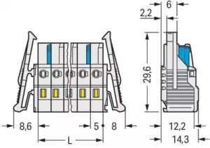721-120/037-000 WAGO PCB Connection Systems