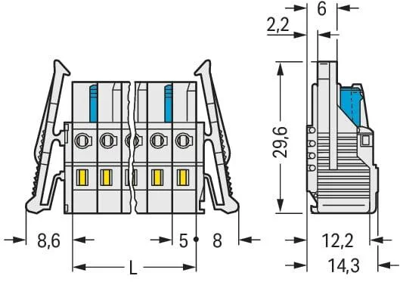 721-120/037-000 WAGO PCB Connection Systems