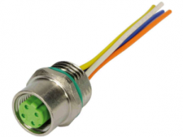 Sensor actuator cable, M12-flange socket, straight to open end, 4 pole, 0.5 m, 4 A, 21033752400