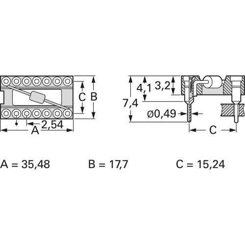 001-4-028-6-B1STH-XT0 MPE-GARRY Semiconductor Sockets, Holders Image 2