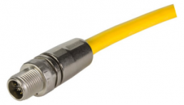 Sensor actuator cable, M12-cable plug, straight to open end, 8 pole, 1.5 m, PUR, yellow, 21330100850015