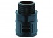 Straight hose fitting, M25, 28.5 mm, Polyamide, IP66, black, (L) 47 mm