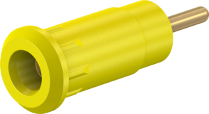 2 mm socket, round plug connection, mounting Ø 8.3 mm, CAT III, yellow, 65.9193-24