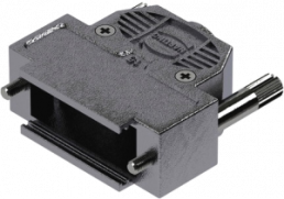 D-Sub connector housing, size: 2 (DA), straight 180°, cable Ø 3.3 to 8.5 mm, thermoplastic, shielded, gray, 09670150433