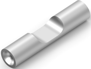 Butt connector, uninsulated, 0.1-0.41 mm², AWG 26 to 22, gray, 9.78 mm