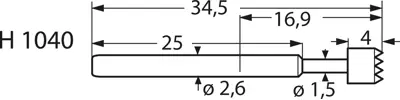 1040-C-1.5N-AU-4.0 PTR Contact Probes