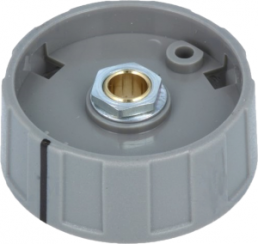 Rotary knob, 6 mm, plastic, gray, Ø 40 mm, H 15 mm, A2640068