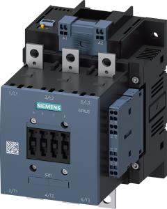 Power contactor, 3 pole, 185 A, 2 Form A (N/O) + 2 Form B (N/C), coil 96-127 V AC/DC, spring connection, 3RT1056-2NF36