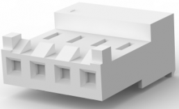 Socket housing, 4 pole, pitch 3.96 mm, straight, white, 3-643820-4