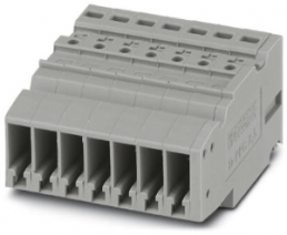 COMBI jack, push-in connection, 0.14-4.0 mm², 7 pole, 24 A, 6 kV, gray, 3000661