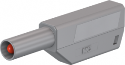 4 mm plug, solder connection, 0.75-2.5 mm², CAT III, gray, 22.2658-28