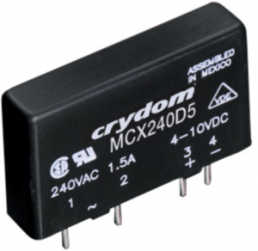 Solid state relay, 280 VAC, zero voltage switching, 3-15 VDC, 5 A, PCB mounting, MCX240D5