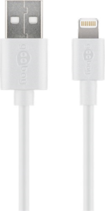 USB 2.0 Adapter cable, USB plug type A to lightning plug, 0.5 m, white