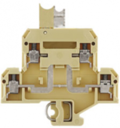 Multi level terminal block, screw connection, 0.5-4.0 mm², 10 A, 6 kV, beige/yellow, 1304860000