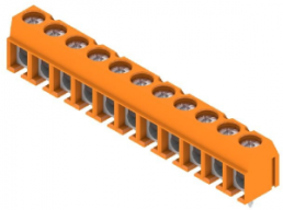 PCB terminal, 11 pole, pitch 5.08 mm, AWG 26-14, 15 A, screw connection, orange, 1234630000