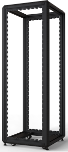 33 U cabinet rack, mobile, (H x W x D) 1600 x 600 x 600 mm, steel, black gray, 20630-211
