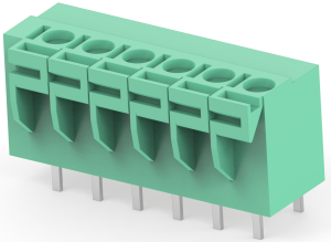 PCB terminal, 6 pole, pitch 5.08 mm, AWG 22-14, 10 A, push-in spring connection, green, 1776260-6