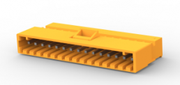 Pin header, 15 pole, pitch 3.96 mm, angled, orange, 4-641435-5