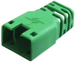 Bend protection grommet, cable Ø 6 mm, without detent lever protection, L 22.35 mm, plastic, green