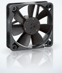 DC axial fan, 12 V, 60 x 60 x 15 mm, 29 m³/h, 27 dB, Slide bearing, ebm-papst, 612 F/2
