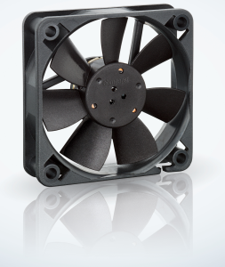 DC axial fan, 24 V, 60 x 60 x 15 mm, 29 m³/h, 27 dB, sintec slide bearing, ebm-papst, 614 F/2