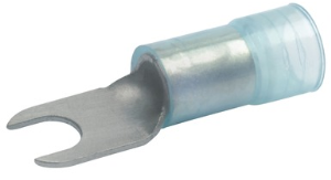 Insulated forked cable lug, 16 mm², 6.4 mm, M5, blue