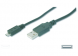 USB 2.0 Adapter cable, USB plug type A to Micro-USB plug type B, 1 m, black