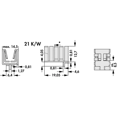 FK 237 SA 220 H Fischer Elektronik Heat Sinks Image 2